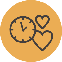 Clock and hearts